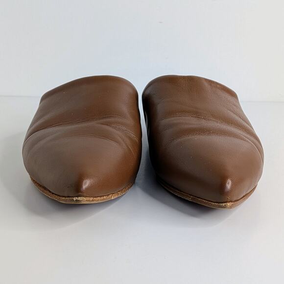 Coclico Dia Mule Shearling Slides 38 Brown Leather Quiet Luxury Cozy Chic - Picture 3 of 13